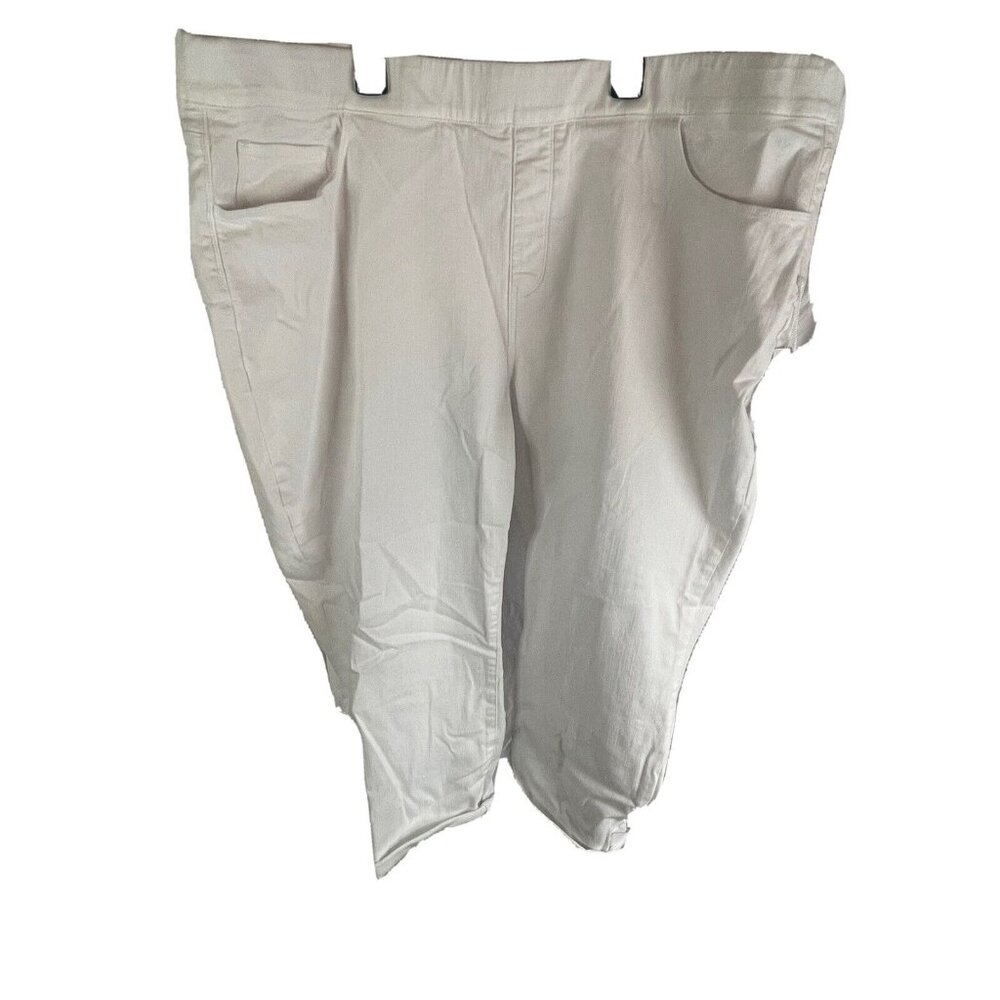Soft Surroundings White Ultimate Denim Pull On Crop Pants Size 3X NWT!